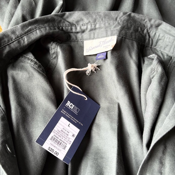 Universal Thread NWT Women’s Dark Green Oversized Button Down Long Sleeve Shirt - Picture 3 of 15